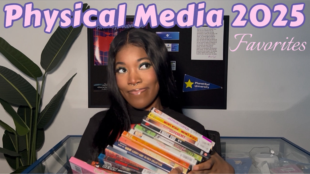 Load video: The latest upload from the PlanetSyd YouTube channel. Sydney shows off her favorite physical media purchases from 2025.